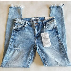 Zara Damage Skinny Jeans